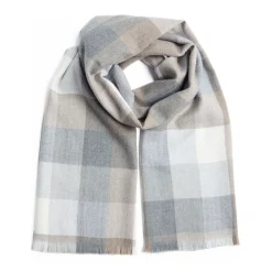 Sale Oxford Block Check Extra Fine Scarf Women Scarves