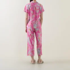 Best Paisley Cropped Pyjama Set Women Sleepwear