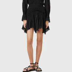 Pamela Shirred Handkerchief Mini Skirt Women Skirts