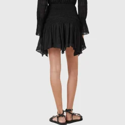 Pamela Shirred Handkerchief Mini Skirt Women Skirts