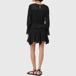 Pamela Shirred Handkerchief Mini Skirt Women Skirts