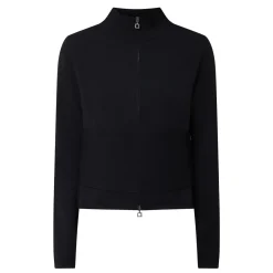 Clearance Panel Stretch Zip-Up Sweater Women Sweaters & Cardigans