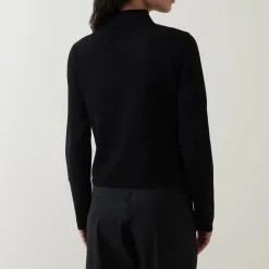 Clearance Panel Stretch Zip-Up Sweater Women Sweaters & Cardigans