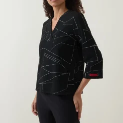 Online Panelled Long-Sleeved Top Women Tops