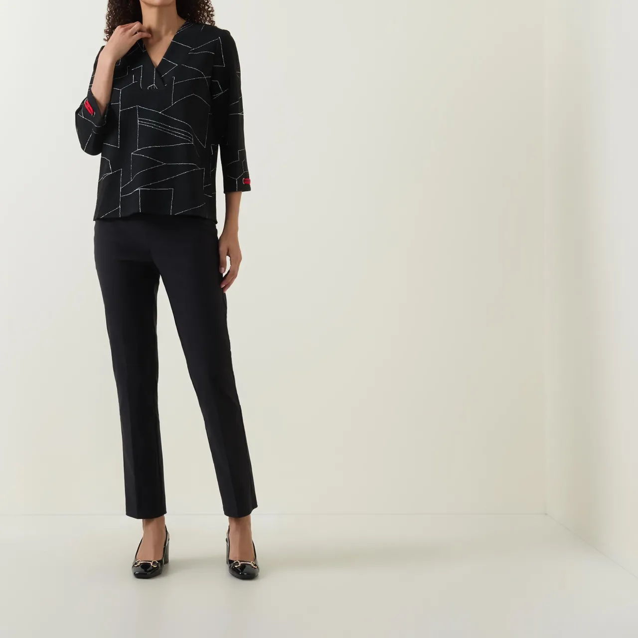 Online Panelled Long-Sleeved Top Women Tops