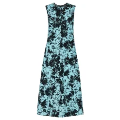 Clearance Pansy Print Textured Dress Women Dresses