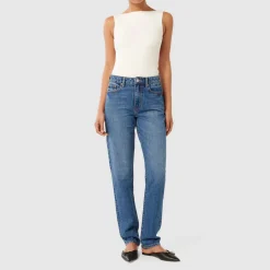 Online Paris Mid-Rise Straight Leg Jeans Women Denim