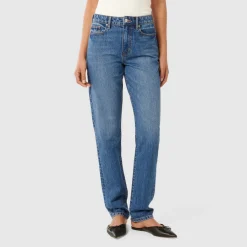 Online Paris Mid-Rise Straight Leg Jeans Women Denim