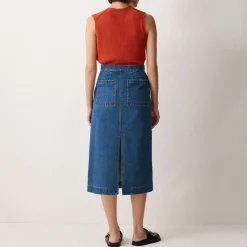 Sale Patch Pocket Denim Skirt Women Skirts