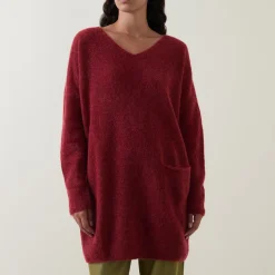 New Patch Pocket Knit Sweater Women Sweaters & Cardigans