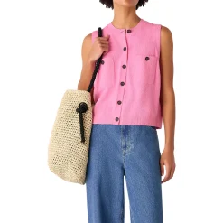 Best Patch Pocket Knit Vest Women Sweaters & Cardigans