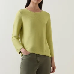 Hot Patch Pocket Ribbed Sweater Women Sweaters & Cardigans