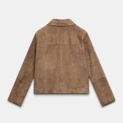 Patch Pocket Suede Jacket Women Coats & Jackets