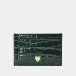 New Patent-Croc Shield Logo Leather Cardholder Women Wallets
