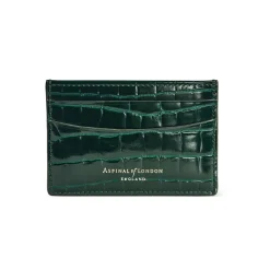 New Patent-Croc Shield Logo Leather Cardholder Women Wallets