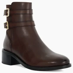 New Patter Double Buckle Heeled Boots Women Boots