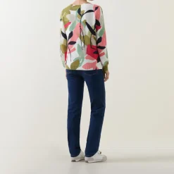 Online Patterned Ribbed Knit Sweater Women Sweaters & Cardigans