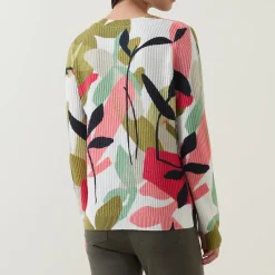 Online Patterned Ribbed Knit Sweater Women Sweaters & Cardigans
