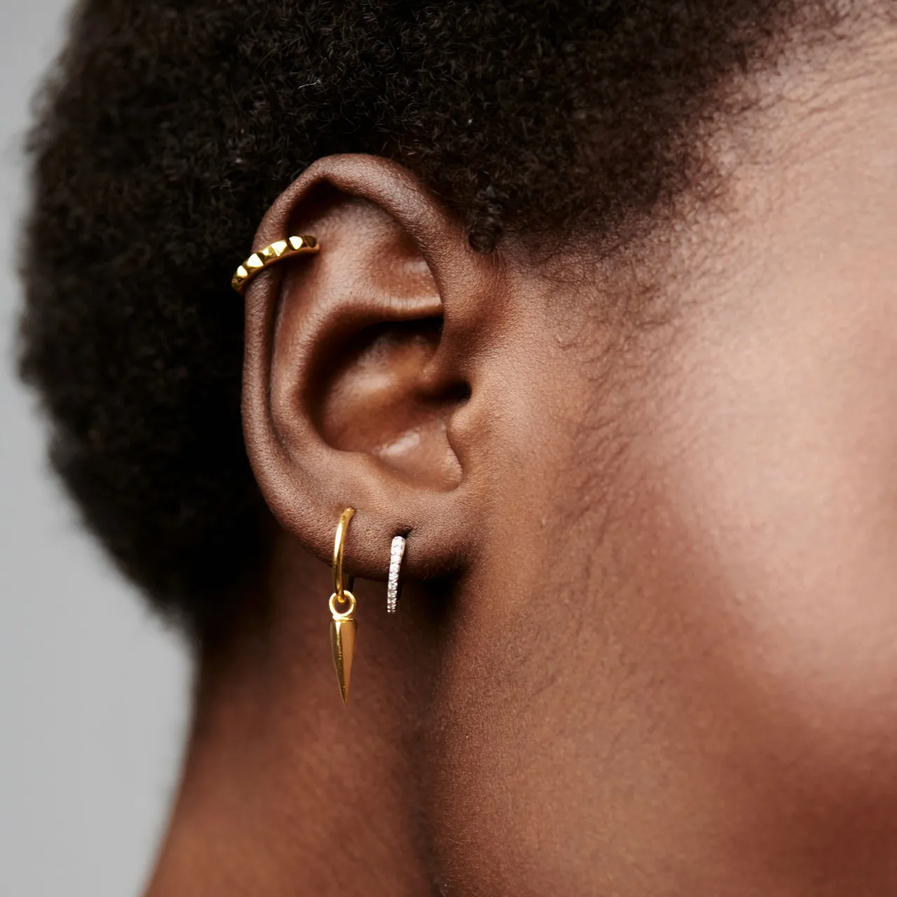 New Pave Huggie Earrings Women Earrings