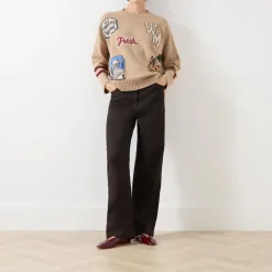 Hot Pavidi Patchwork Sweater Women Sweaters & Cardigans
