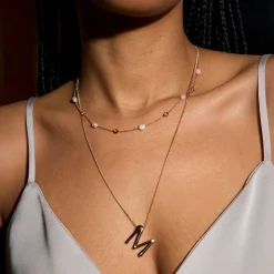 Sale Pearl & Crystal Charm Necklace Women Necklaces