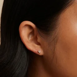 Outlet Pearl & Crystal Stud Earrings Women Earrings