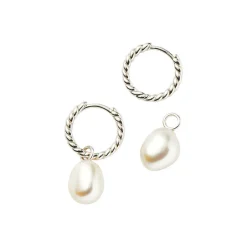 Outlet Pearl Twisted Small Drop Hoop Earrings Women Earrings