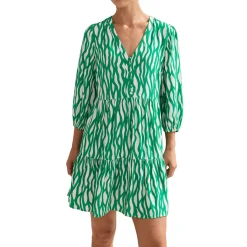 Clearance Penele Squiggle Print Swing Dress Women Dresses
