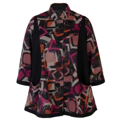 Best Peony Abstract Print Jacket Women Coats & Jackets