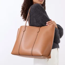 New Perry Triple-Compartment Leather Tote Bag Women Tote Bags