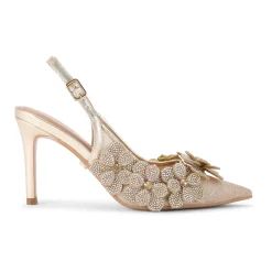 Petalo Embellished Slingback Courts Women Heels|Occasion Dressing