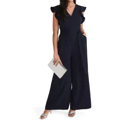 Online Petite Kallie V Neck Frill Jumpsuit Women Jumpsuits