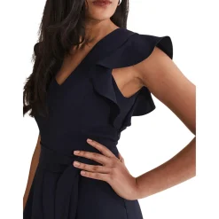 Online Petite Kallie V Neck Frill Jumpsuit Women Jumpsuits