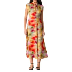 Sale Photographic Flower Printed Dress Women Dresses