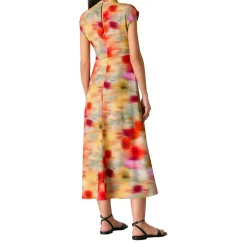 Sale Photographic Flower Printed Dress Women Dresses