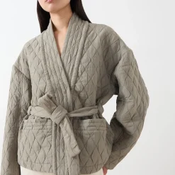 Best Pifita Diamond Quilted Belted Jacket Women Coats & Jackets