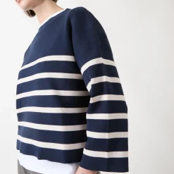 New Pinide Striped Sweater Women Sweaters & Cardigans
