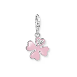 Discount Pink Four-Leaf Clover Charm Women Charms