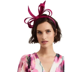 Pink Oversized Bow Headband Women Hats