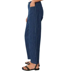 Online Pinstripe Barrel Leg Jeans Women Denim