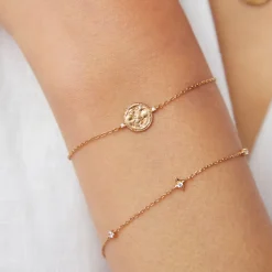 Clearance Pisces Zodiac Pendant 18k Gold-Plated Bracelet Women Bracelets