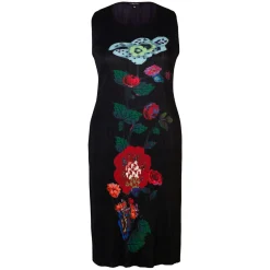 New Placement Floral Panel Dress Women Dresses