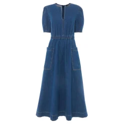 Online Pocket Denim Dress Women Dresses