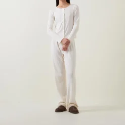 Sale Pointelle Cardigan Pyjama Set Women Sleepwear