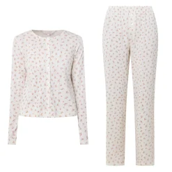 Outlet Pointelle Rose Long Pyjama Set Women Sleepwear