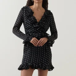 Hot Polka Dot Frill Mini Dress Women Dresses