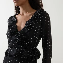 Hot Polka Dot Frill Mini Dress Women Dresses