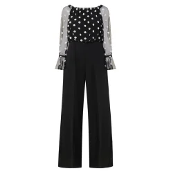Sale Polka Dot Mesh Jumpsuit Women Jumpsuits