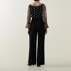 Sale Polka Dot Mesh Jumpsuit Women Jumpsuits