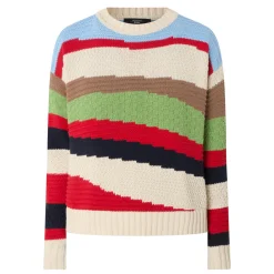 Outlet Polo Asymmetric Stripe Sweater Women Sweaters & Cardigans